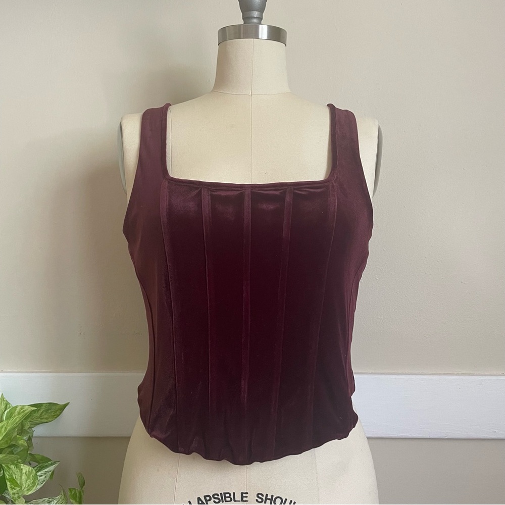 Express Body Contour collection velvet corset top